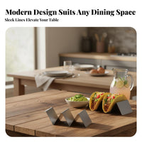 Stainless Steel Taco Stand Rust-Resistant Taco Shell Holder Wave Food Stand for Party Hosts, Restaurants, Buffets, Parties
