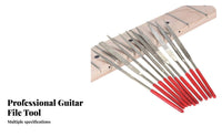 10 Pieces Assorted Shapes Guitar Nut File Set High Hardness Fret Saddle File Portable Carry Bag for Guitarists, DIY Enthusiasts, Woodworking
