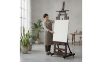 Crank Easel Sturdy Wooden Easel with Wheels Mobile for Artists