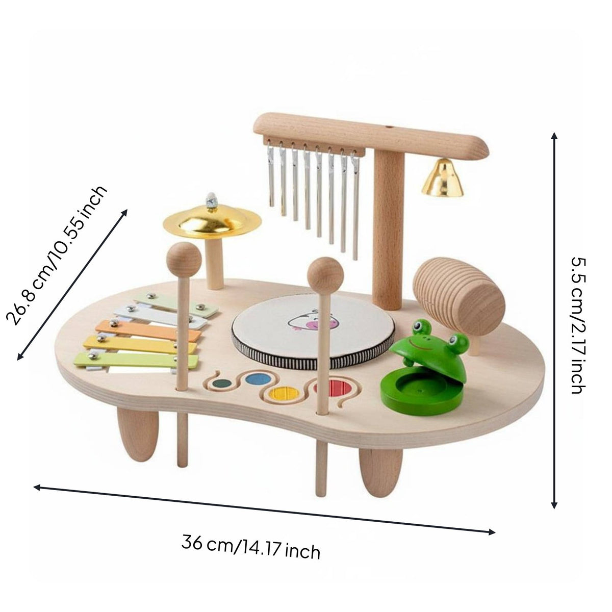 Wooden Musical Instrument Set Hand-Eye Coordination Developing Children Rhythm Instrument Set Child Design Early Development Toy for Young Children