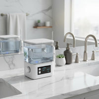 High Pressure Pulsating Stream Oral Irrigator Handle Electric Countertop Oral Water Cleaner 3 Cleaning Modes for People with Tooth Alignment Aids