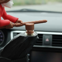 Magical Theme Witch Car Dashboard Ornament Easy Installation Flying Wizard Car Decoration No Batteries Needed Motion Activated Dashboard Figure 3D Printed for Fantasy Fans