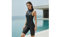 Smoothskin Shorty Wetsuit with Front Zipper Thermal Wetsuit with Front Zipper Lightweight Swimwear Comfortable for Open Water Swimming, Surfing