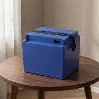 Secure Battery Box with Strap Rigid Battery Box Hard-Shell Enclosure Heavy-Duty for Builders