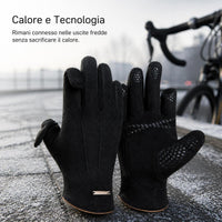 Men's Winter Warm Cycling Gloves with Windproof, Non-slip, and Touchscreen Features