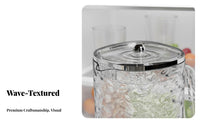 Water Wave Pitcher and Cup Set Large Capacity Water Carafe with Cups Food-Grade Material Clear Juice Pitcher Set for Hosts, Families, Fridge, Office