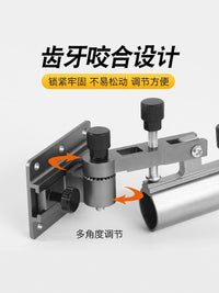 铝合金前置拐角炮台架 万向调节可侧挂左右互换钓箱钓架渔具配件