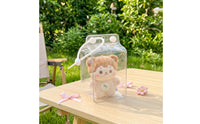 Dustproof Clear Doll Bag with Beaded Loop Lightweight Transparent Doll Display Bag Easy Access Storage Pouch Long-Lasting for Daily Use, Travel
