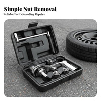 Effortless Operation Tire Changing Tool Kit Long-Lasting Alloy Steel Heavy Duty Lug Wrench Kit Portable Labor Saving Lug Wrench Non-Slip Grip for Mechanics, Car Owners, Wheel Maintenance, Roadside Emergency, Auto Repair Shop, Vehicle Trunk