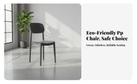 Breathable Weave Plastic Rattan Back Chair Single-Piece Molded Faux Cane Dining Chair No Assembly Required Household Furniture Long-Lasting Construction for Restaurant Owners, Interior Designers, Living Room, Lounge, Balcony, Home Office