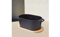 Rectangular Dutch Oven Uncoated Cast Iron Loaf Pan with Lid Pre-Seasoned Baker for Bread Cooking