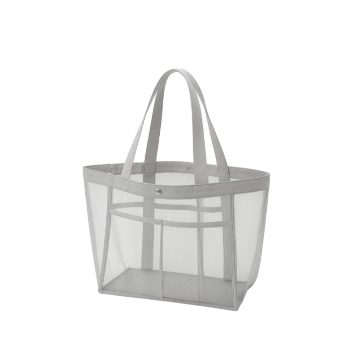 Mesh Tote Bag Large Mesh Bag with Pocket Translucent Breathable for Shopping, Swimming