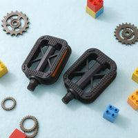 14 Mm Thread Flat Bike Pedals Plastic Anti-Slip Bike Pedals Rectangular Non-Slip Bike Pedal Threaded Spindle