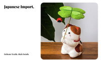Four leaves Animal Ornament Good Luck Charm Japanese Cloth Animal Statue Thoughtful Present Four leaves Figurine