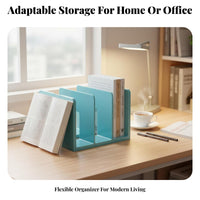 Transparent Expandable Bookend Space-Saving Book Holder Adjustable Desk Shelf Sturdy backing for Students, educators, Kids, School, Study Room, Library, Home