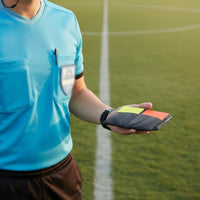 Soccer Referee Card Set Foldable Design Soccer Referee Kit Leather Case Red and Yellow Card Kit for League Games, Training Matches