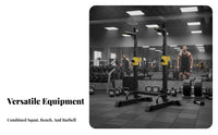 Stable and Secure Adjustable Squat Rack Multi-Functional Bench Press Stand Multi-Functional Bench Press Rack for Weightlifters, Bodybuilders, Home Gym