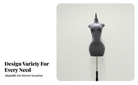 Sturdy Base Plus Size Mannequin Body Textile Covered Half Body Mannequin Stand Lightweight Clothing Display Form Easy Assembly for Fashion Designers, Online Retailers, Window Displays, Boutiques, Retail Shop S, Tailor Shop