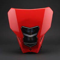 Menacing Face Headlight Waterproof Motocross Front Light Assembly Aggressive Styling Vehicle Lighting for Night Riding