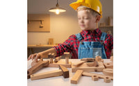 Educational Wooden Toolbox Educational Pretend Tool Toy STEM Toy Tool Kit Construction for Preschoolers