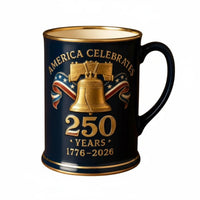 American 250th Anniversary Mug Collectible Item the Nation 250th Anniversary Mug Double Sided Print Patriotic Coffee Cup for Collectors, Nationalists