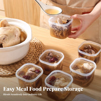 6 Pieces Safezer Safe Soup Portioning Set Food-Grade Single-Compartment Meal Container Portion Control Kitchen Storage Reusable for Home Cooks, Health-Conscious Individuals, Busy Professionals, Refrigerator, Workplace Lunch, on-the-Move