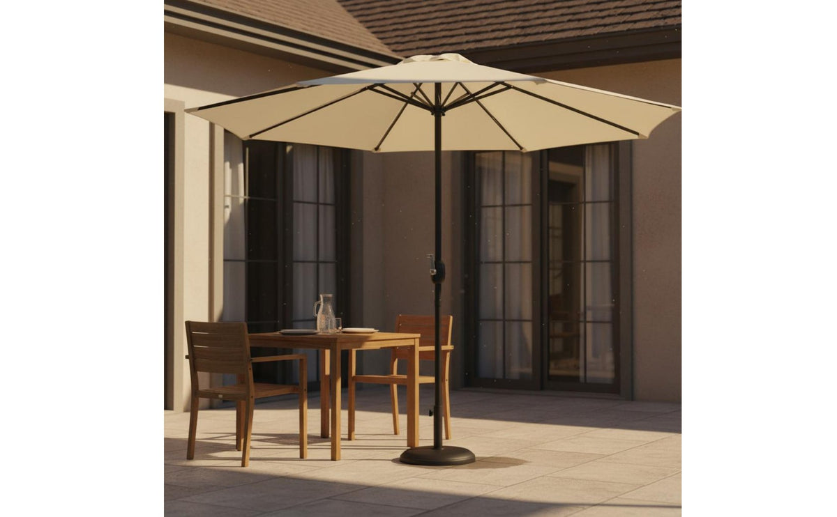 Protection Center Pole Table Umbrella Waterproof Crank Tilt Outdoor Umbrella Fade-Resistant Heavy Duty for Deck