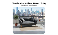 Space-Saving Adjustable Floor Lounger Soft Comfort Adjustable Sleeper Loveseat Convertible Design Household Furniture Multi-Positional for Apartment Dwellers, Young Adults, Balcony, Small Areas, Reading Nook, Home Office
