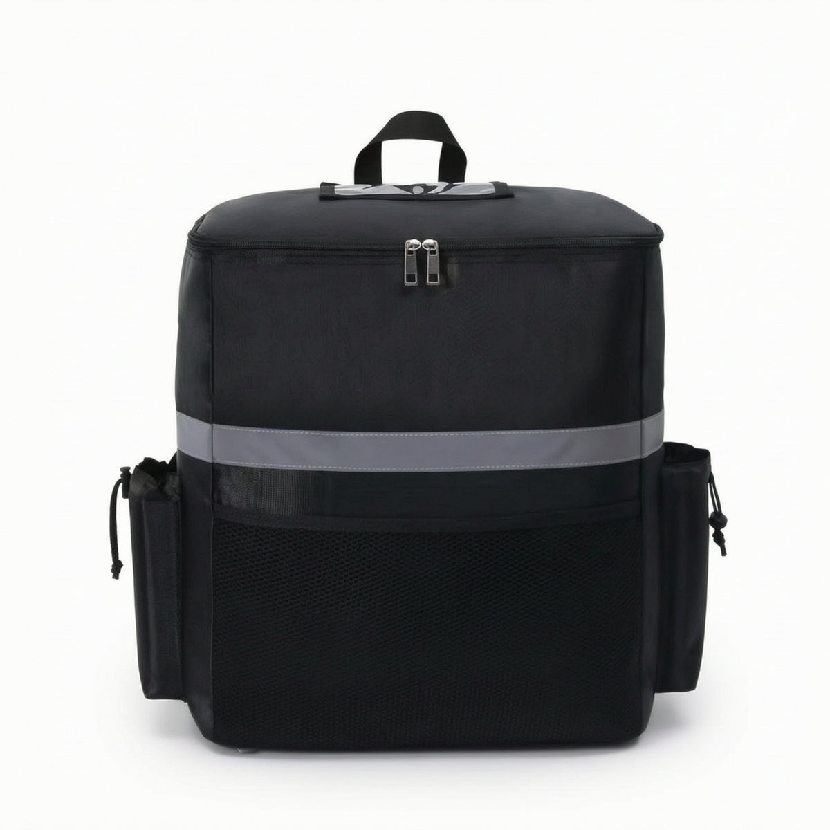 Food Delivery Backpack with Side Pockets Reflective Delivery Backpack with Frame Heavy-Duty for Couriers