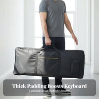 61 Key Keyboard Bag Hand-Carry and Shoulder Strap Electronic Piano Carrying Case 61 Key Keyboard Case Waterproof for Musicians