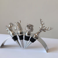 Modern Luxury Metal Wine Rack Animal Figurine Decoration