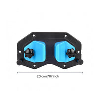 Padded Wall-Mounted Ski Rack ABS Plastic Wall Mounted Ski Rack Black and Blue