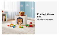 Cartoon creature Storage Cube easy-care CreatureThemed textile container Foldable for children