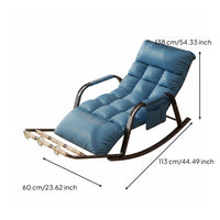Two Person Rocking Chair High Spine Reinforcement Modern Teddy Textile Swaying