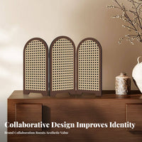 Chinese Design Desktop Screen Elegant Accent Piece Vintage Tabletop Screen