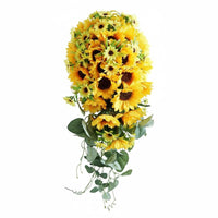 Photo Prop Sunflower-Like Bridal Floral Arrangement Ready to Use Artificial Sunflower-Like Floral Arrangement Silk Material Wedding Decoration Reusable for Brides