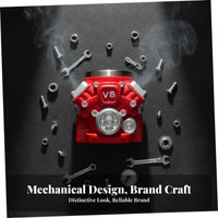V8 Engine Mug Unique Design V8 Automotive Drinkware Mug Creative Gift Stainless Steel Lined Cup for Mechanics, Husbands, Man Cave, Garage, Workshop