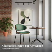 Soft and Comfortable Upholstered Shell-Back Chair High-Density Foam Cushion Dining Seat Ergonomic Support Home Furniture Anti-Slip Feet for Restaurant Owners, Interior Designers, Homeowners, Kitchen, Living Room, Bedroom, White Ice