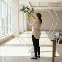 Double Layer Heart Arch Tubular Heart Arch Stand Floor Standing