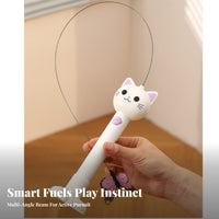 Interactive Cat Toy with Suction Cup | Standing Upright Design, Flexible Curved Rod, Cat Teaser with Suction Cup, for Smooth Floors