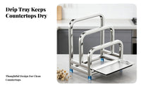 Pot Lid and Board Holder Installation Stainless Steel Countertop Organizer Multi-Functional Kitchen Rack