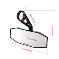 Easy to Install 1.75 Inch Roll Bar Mirror Adjustable Angle UTV Center Mirror 360 Degree Adjustment Engine Accessory Better Visibility for Trail Riding, Racing