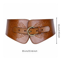 Chunky Wide Waist Belt Chic Wide Belt with Buckle Long-Lasting Waistband Secure for Dresses