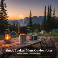 Foldable and Lightweight Portable Wood Combustion Cooker Easy to Assemble Wood Combustion Camp Cooker Stable Cooking Platform for Barbecue