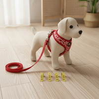 Japanese Style Cherry Blossom Dog Harness and Leash Set for Small to Medium Breeds