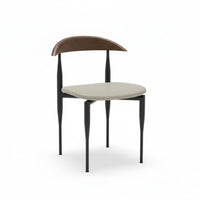 split rearrest rear Chair Retro design Dining Seating Minimalist Design sturdy Frame for Living Room