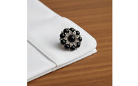 Elegant Design Pearl Rhinestone Flower Button Korean Inspired Pearl Flower Button Shiny Appearance Crystal Radiant Burst Brooch DIY Fun for Women, Parties, Weddings, Crafting