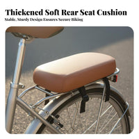 Soft & Comfortable Cycle Rear Seat Cushion High-Density Foam Universal Bike Rear Saddle Easy Installation for Children, Commuting, Cycling