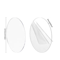 8 Pieces Circular Transparent Round Acrylic Sheets Flat Clear Acrylic Circles Lightweight Base Scratch-Resistant for Bakers, Engraving, Cake Decoration