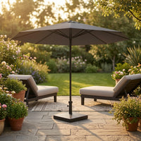 Square Patio Umbrella Base Weighted Umbrella Base with Tightening Knob Heavy Duty Adjustable for Homeowners, Garden, Backyard, Cafe